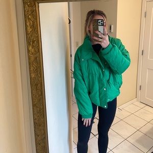 Free People Cold Rush Puffer in Green!